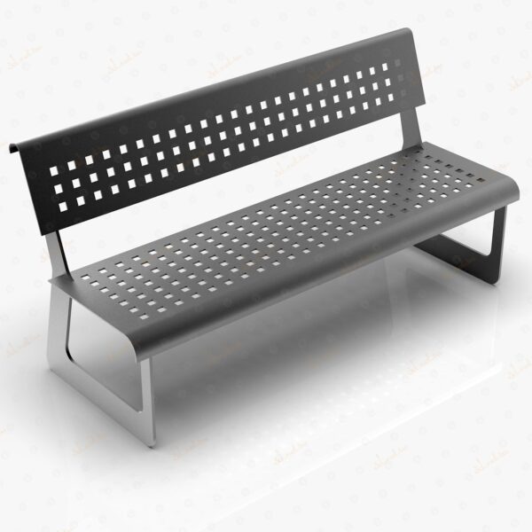 Bench perforated with back.4311