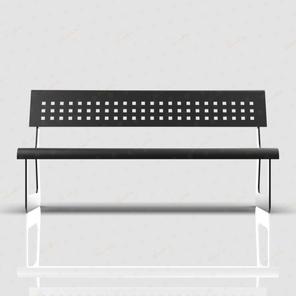 Bench perforated with back.4312